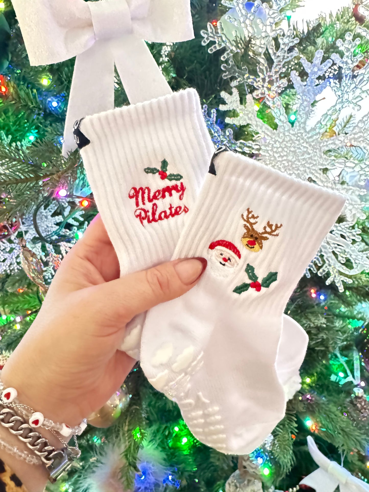 🎄 Holiday Pilates Grip Socks – Small-Batch Holiday Drop (2 Styles)