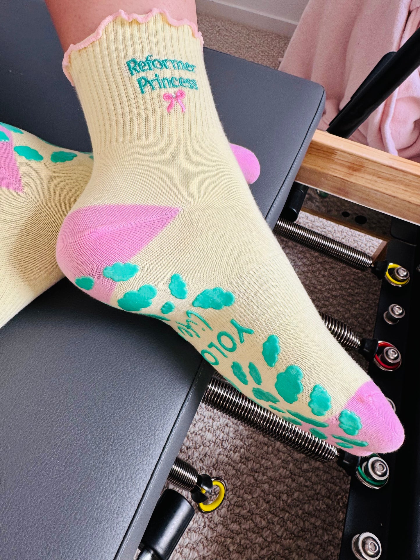 “REFORMER PRINCESS” crew grip socks