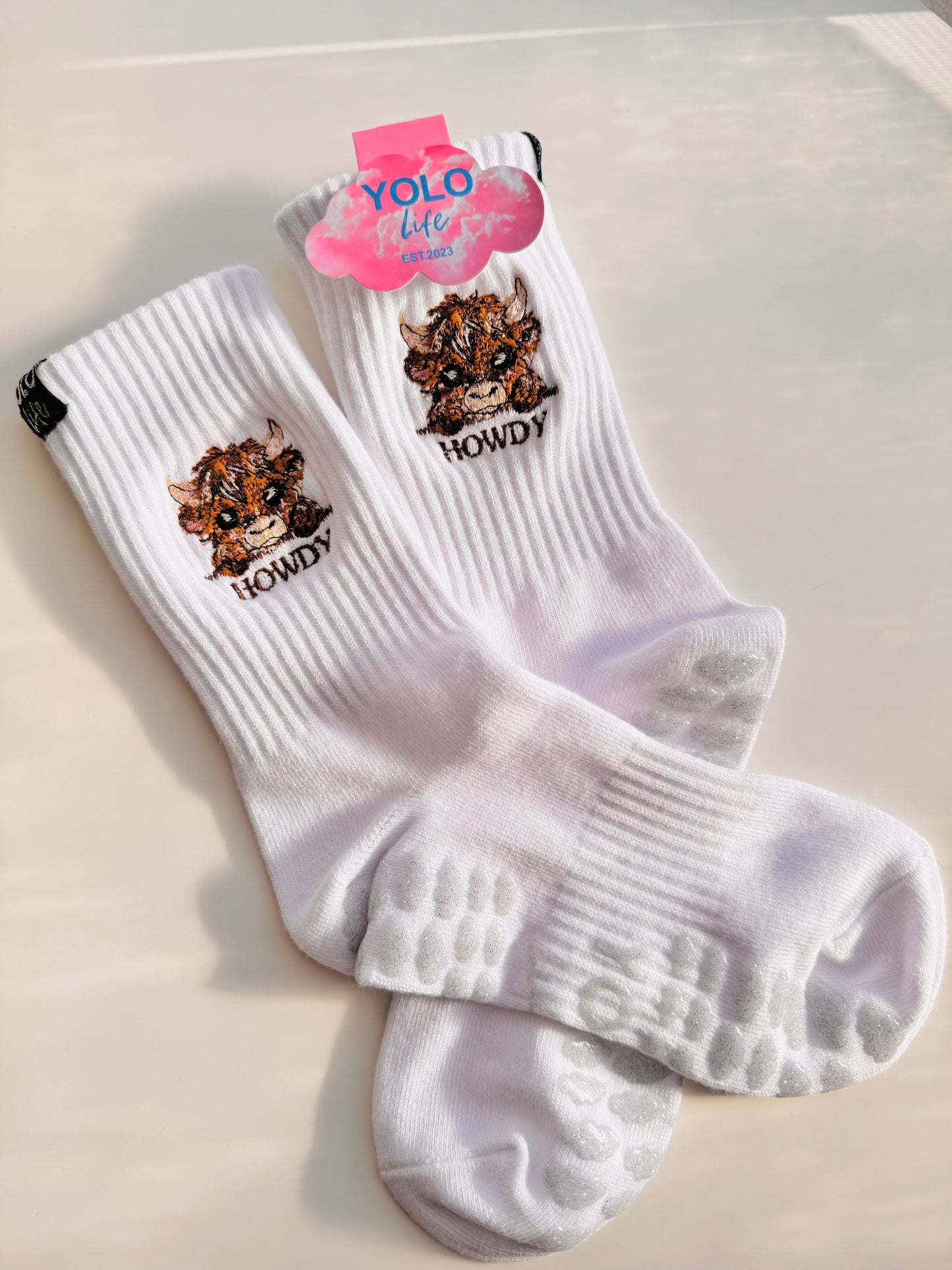 “WESTERN FLARE“ & "HOWDY" CREW GRIP SOCKS
