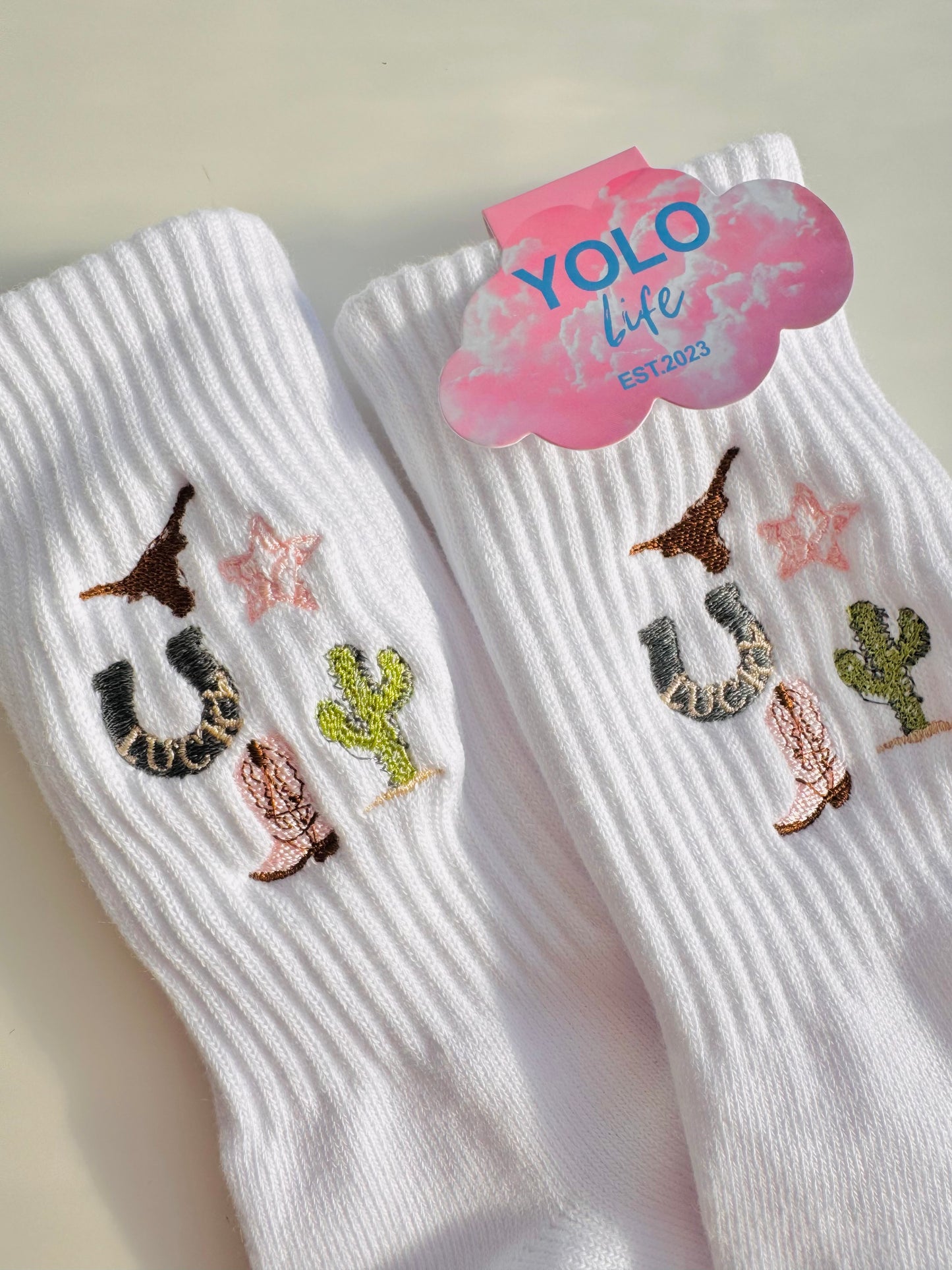 “WESTERN FLARE“ & "HOWDY" CREW GRIP SOCKS