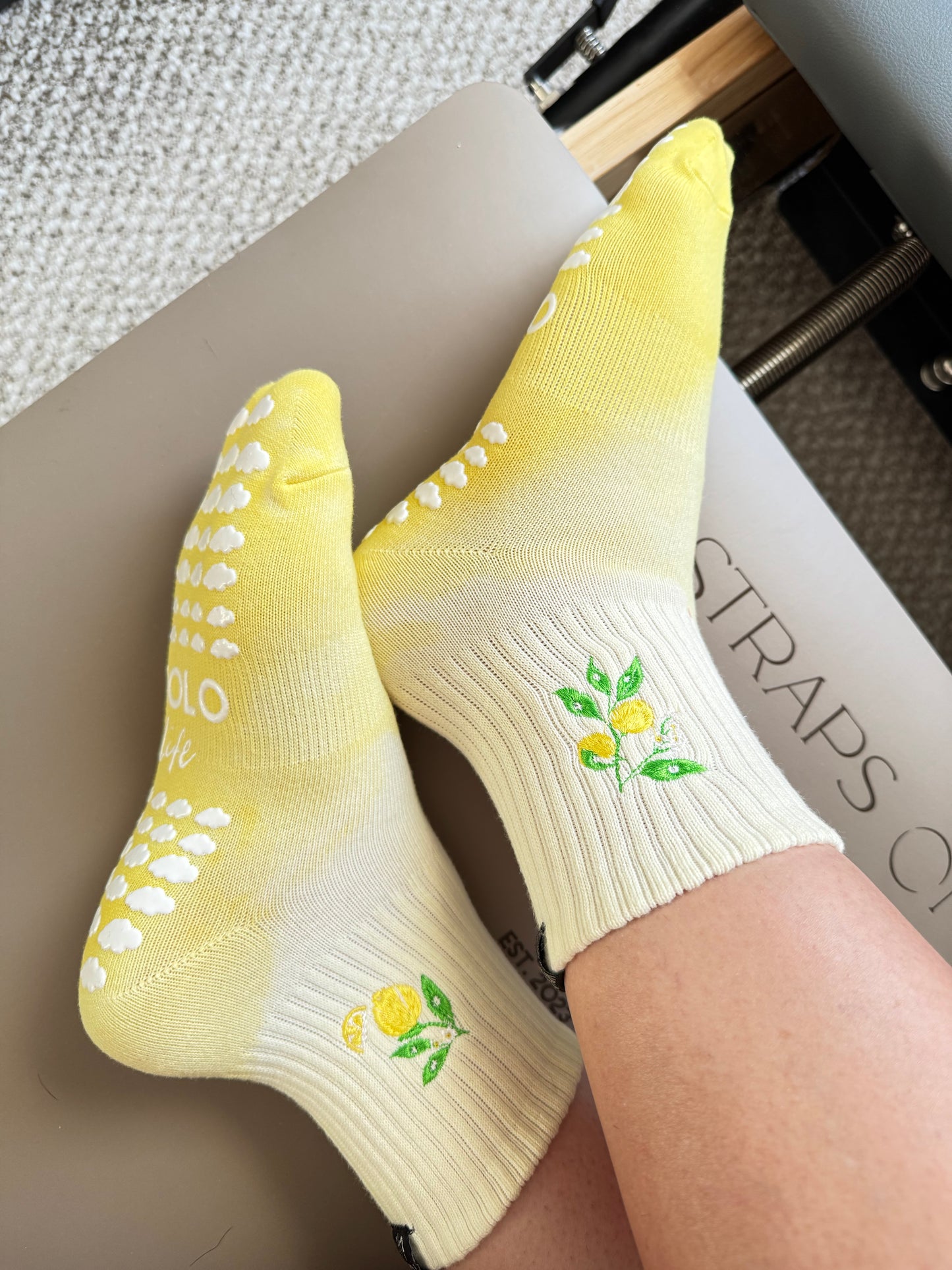 Mediterranean Muse – Hand-Dyed Crew Grip Socks (3-Pack or Individual Pair)