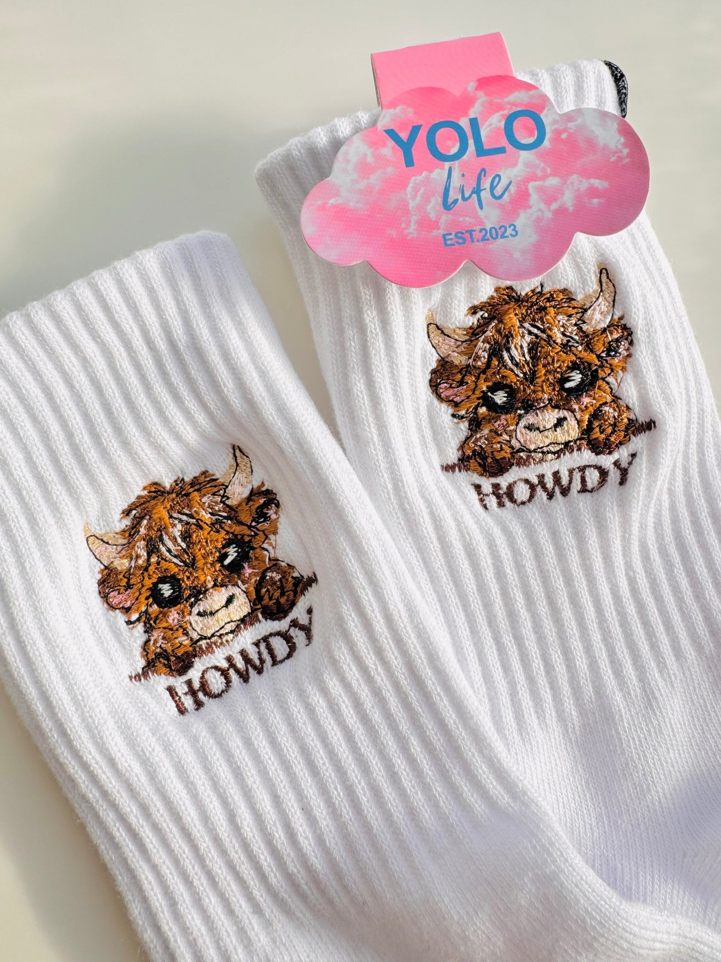 “WESTERN FLARE“ & "HOWDY" CREW GRIP SOCKS
