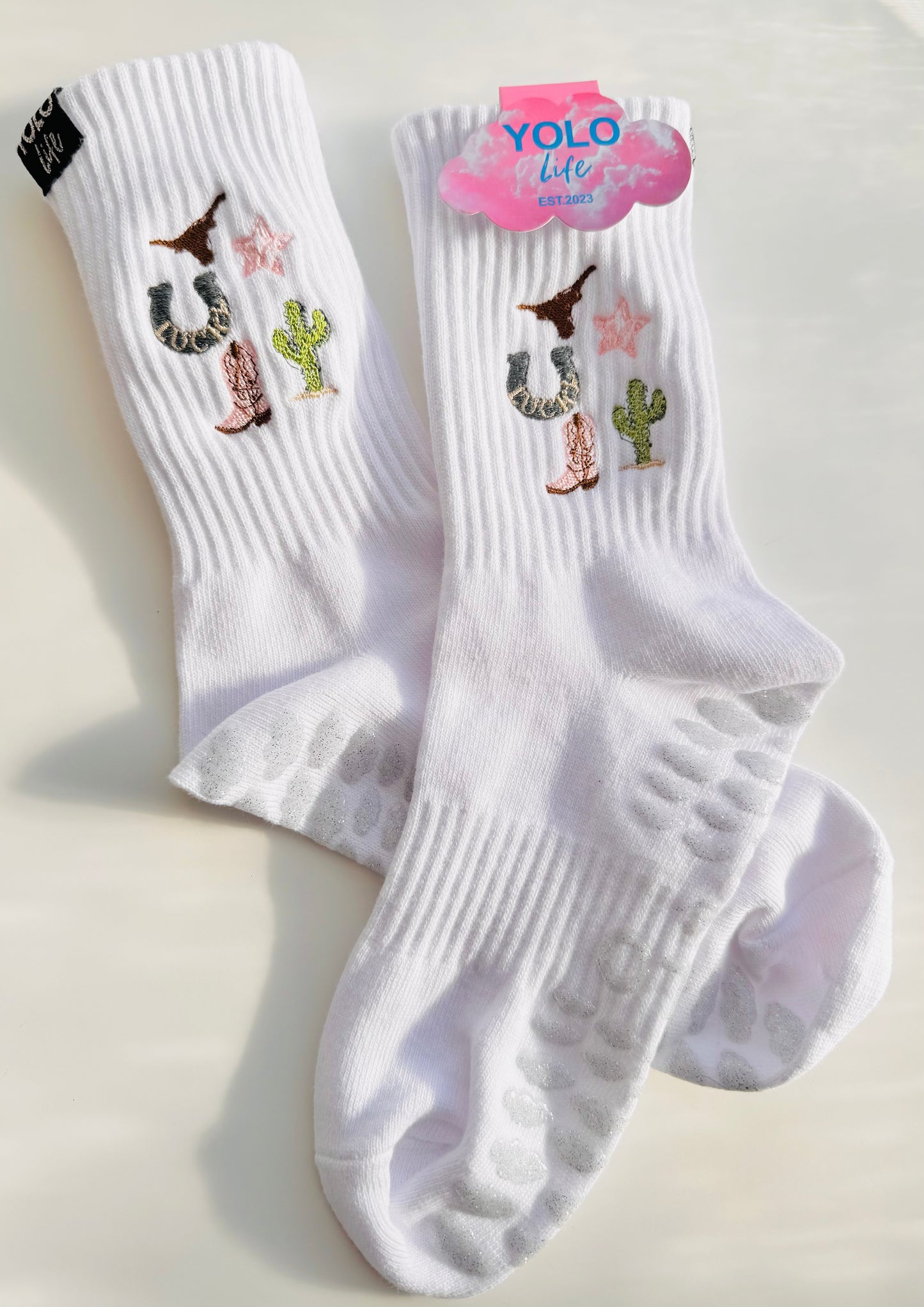 “WESTERN FLARE“ & "HOWDY" CREW GRIP SOCKS