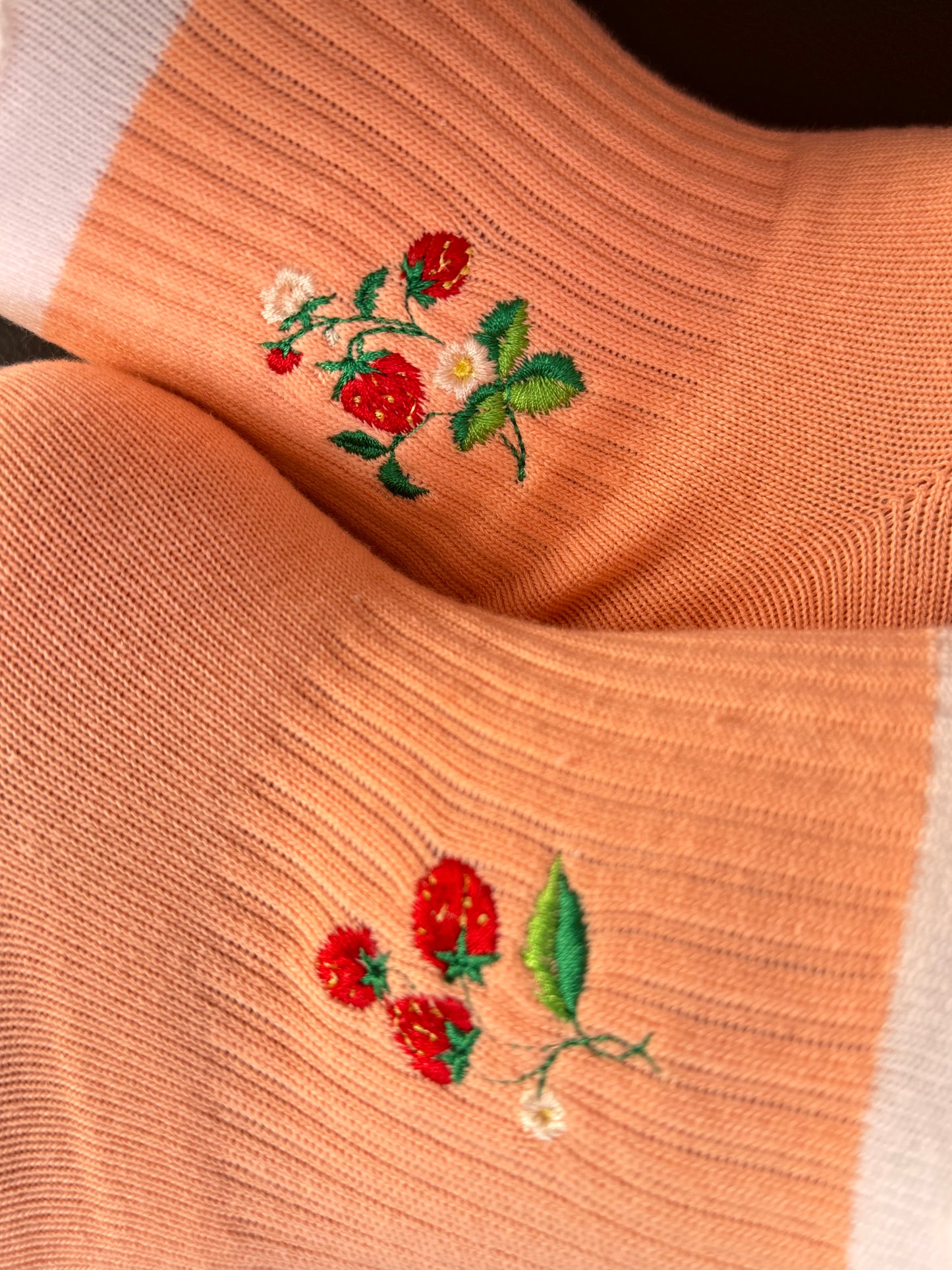 STRAWBERY DREAMS or LITTLE PIP ,EMBROIDERED PILATES GRIP SOCKS