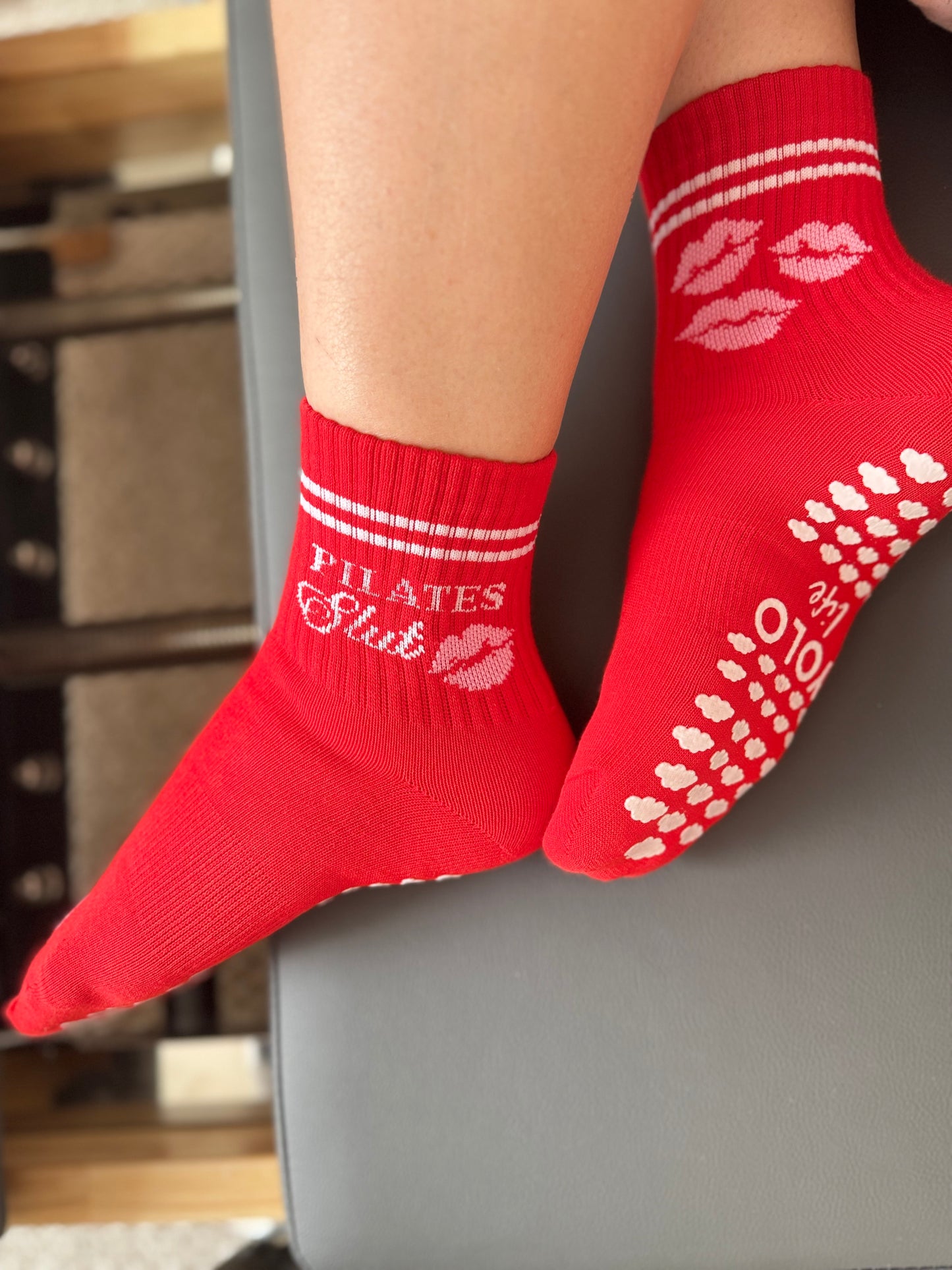 “Pilates Slut” Grip Socks
