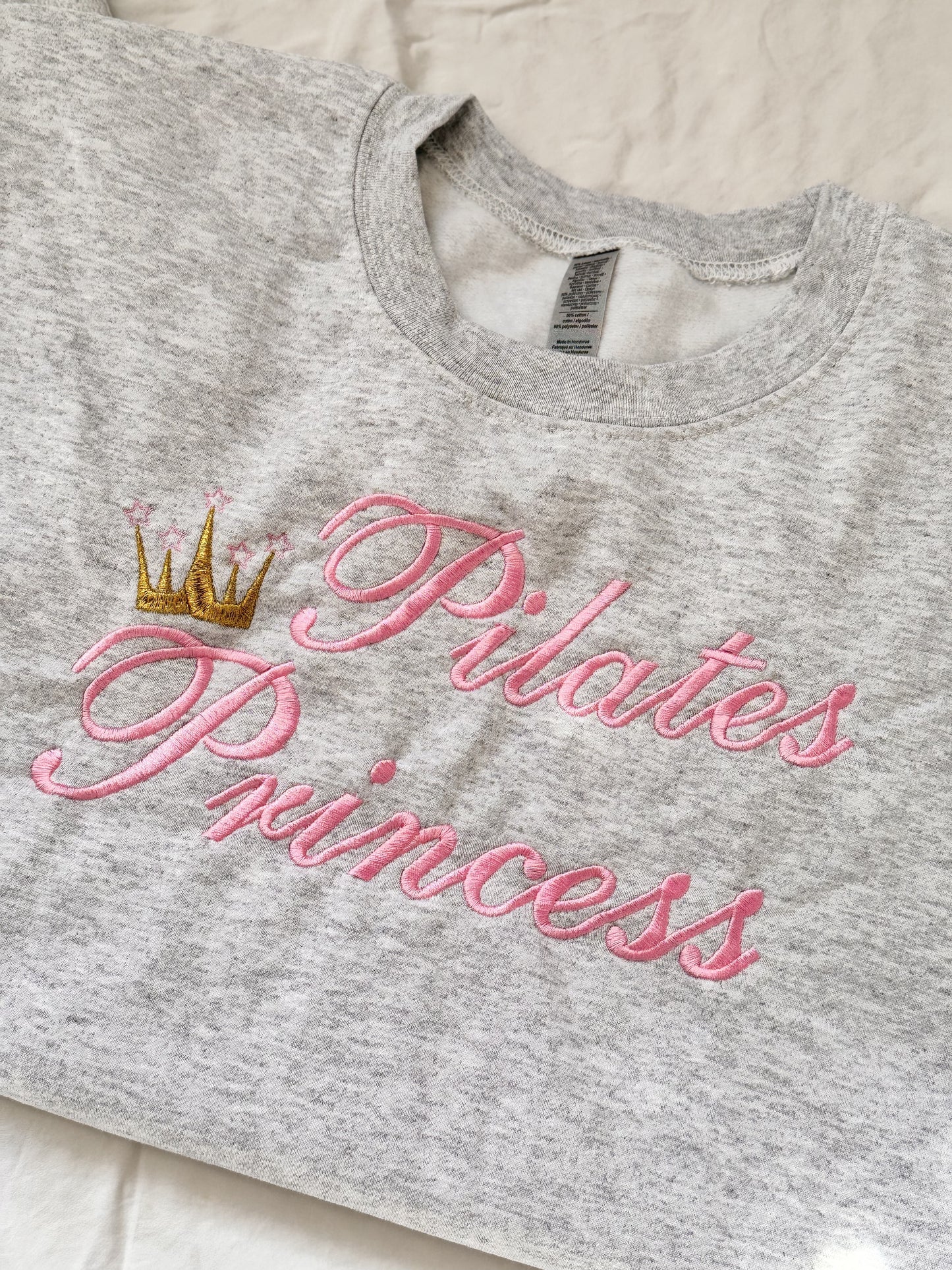 “PILATES PRINCESS” embroidered sweatshirt