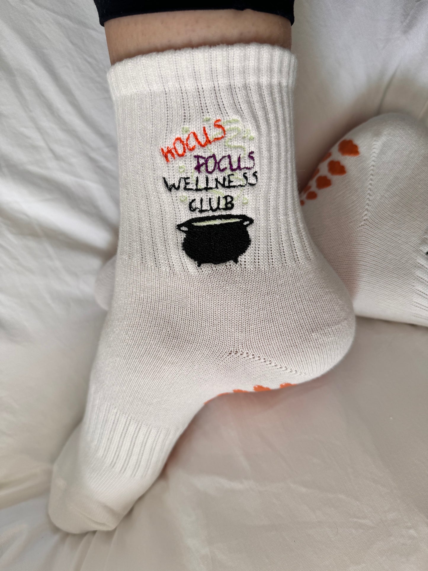 "Hocus Pocus Wellness Club" CREW GRIP SOCKS