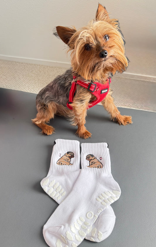 Pug-Licious Grip Socks