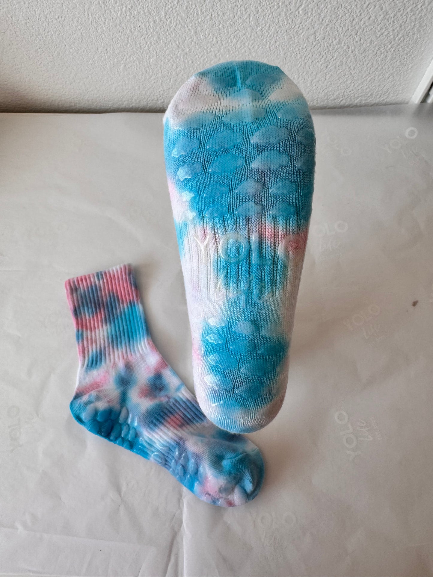 “COTTON CANDY”🍭 tie-dye grip socks