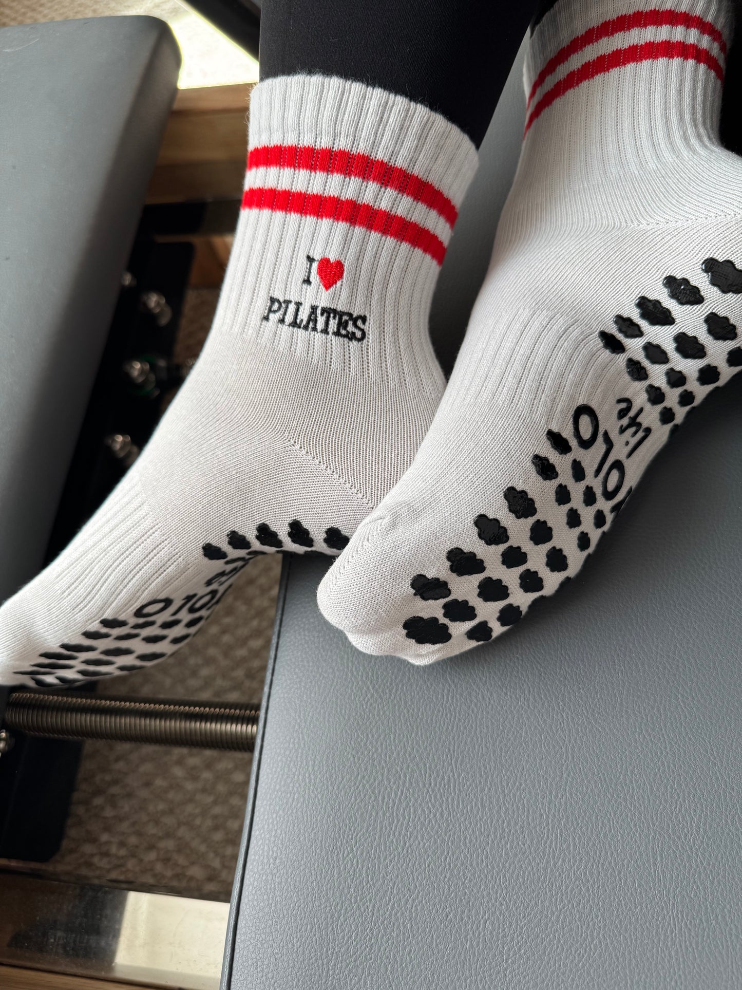 Retro I ❤️ PILATES Grip Socks