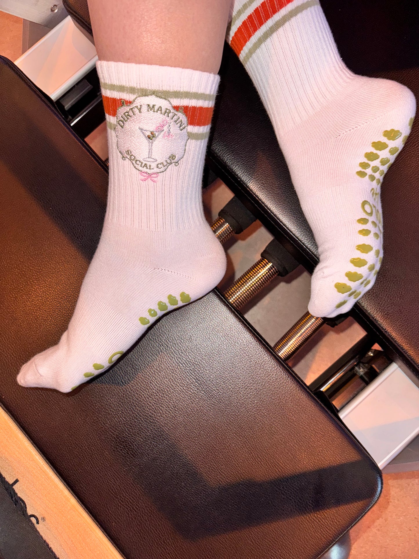 "DIRTY MARTINI SOCIAL CLUB" Pilates Grip socks