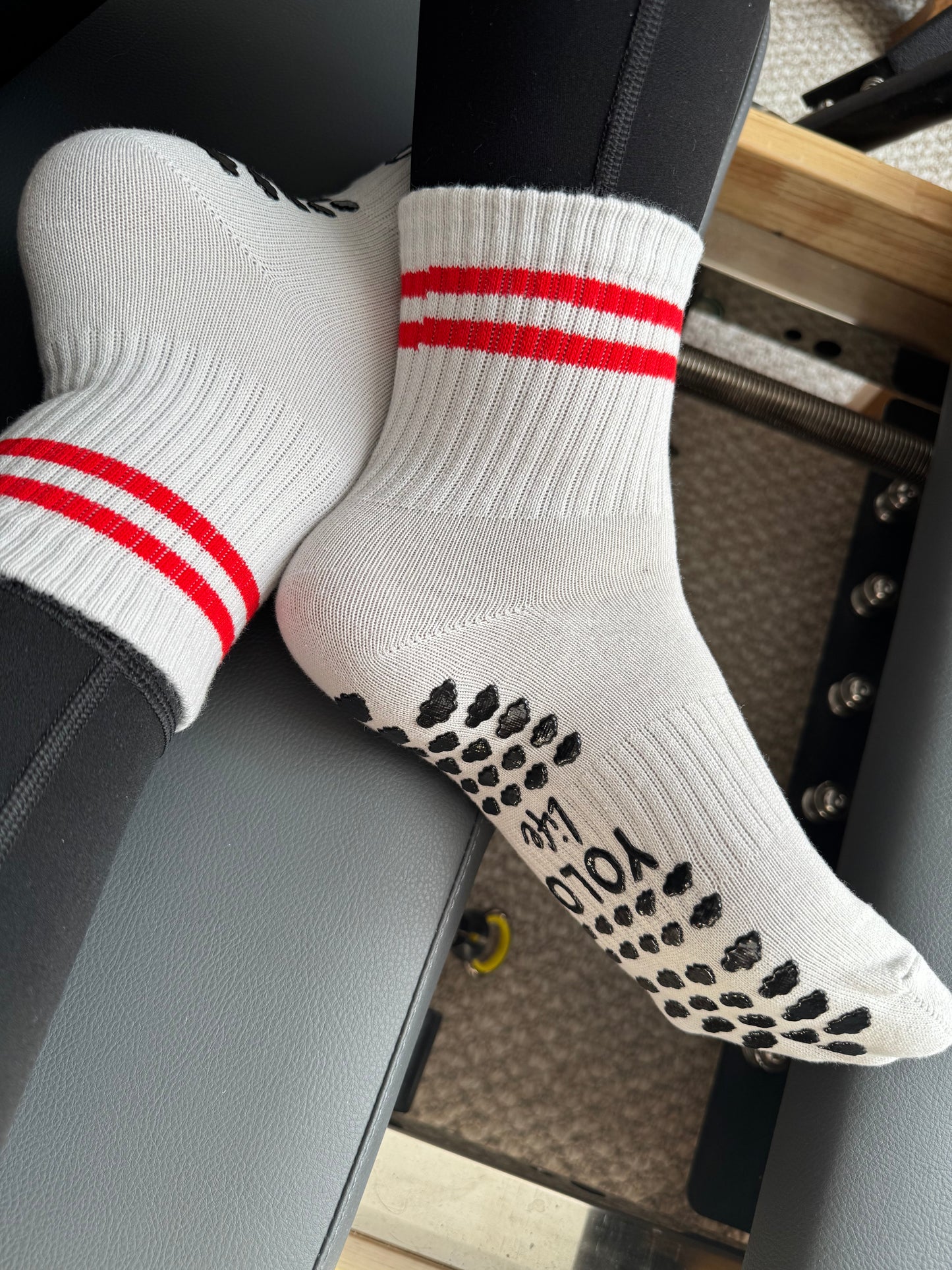 Retro I ❤️ PILATES Grip Socks