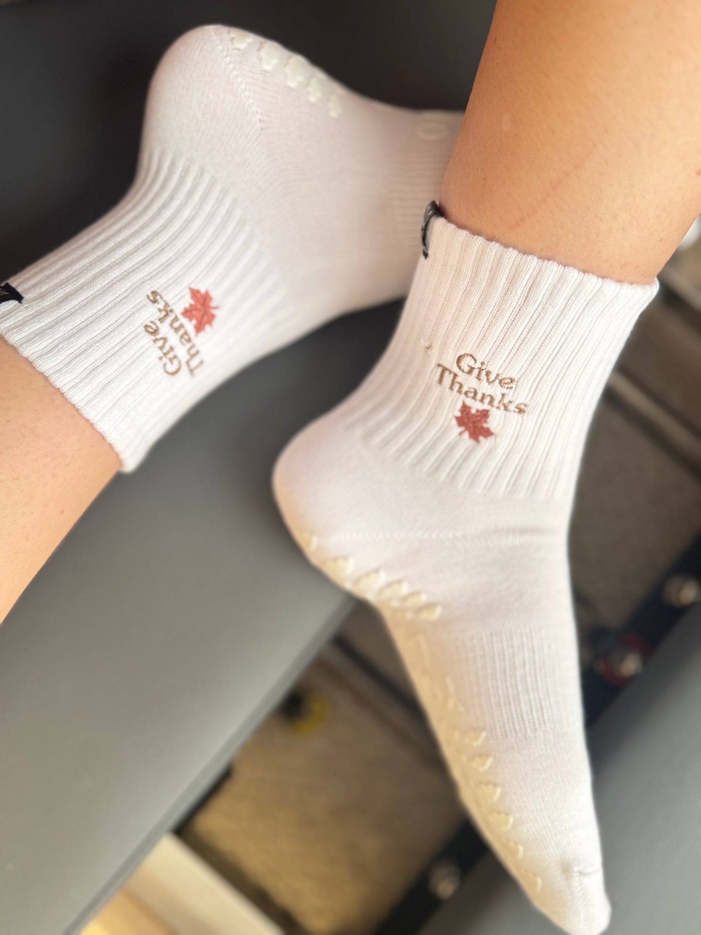Give Thanks – Pilates Grip Socks