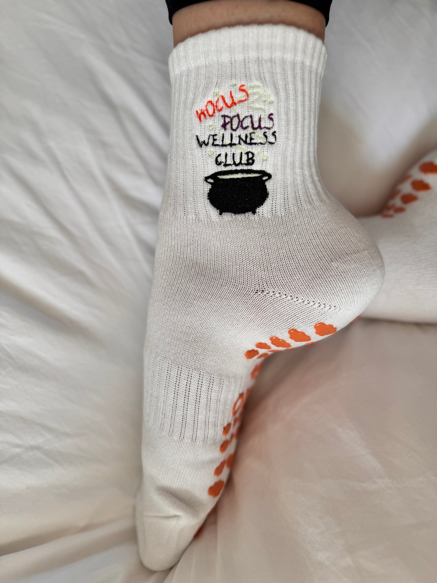 "Hocus Pocus Wellness Club" CREW GRIP SOCKS