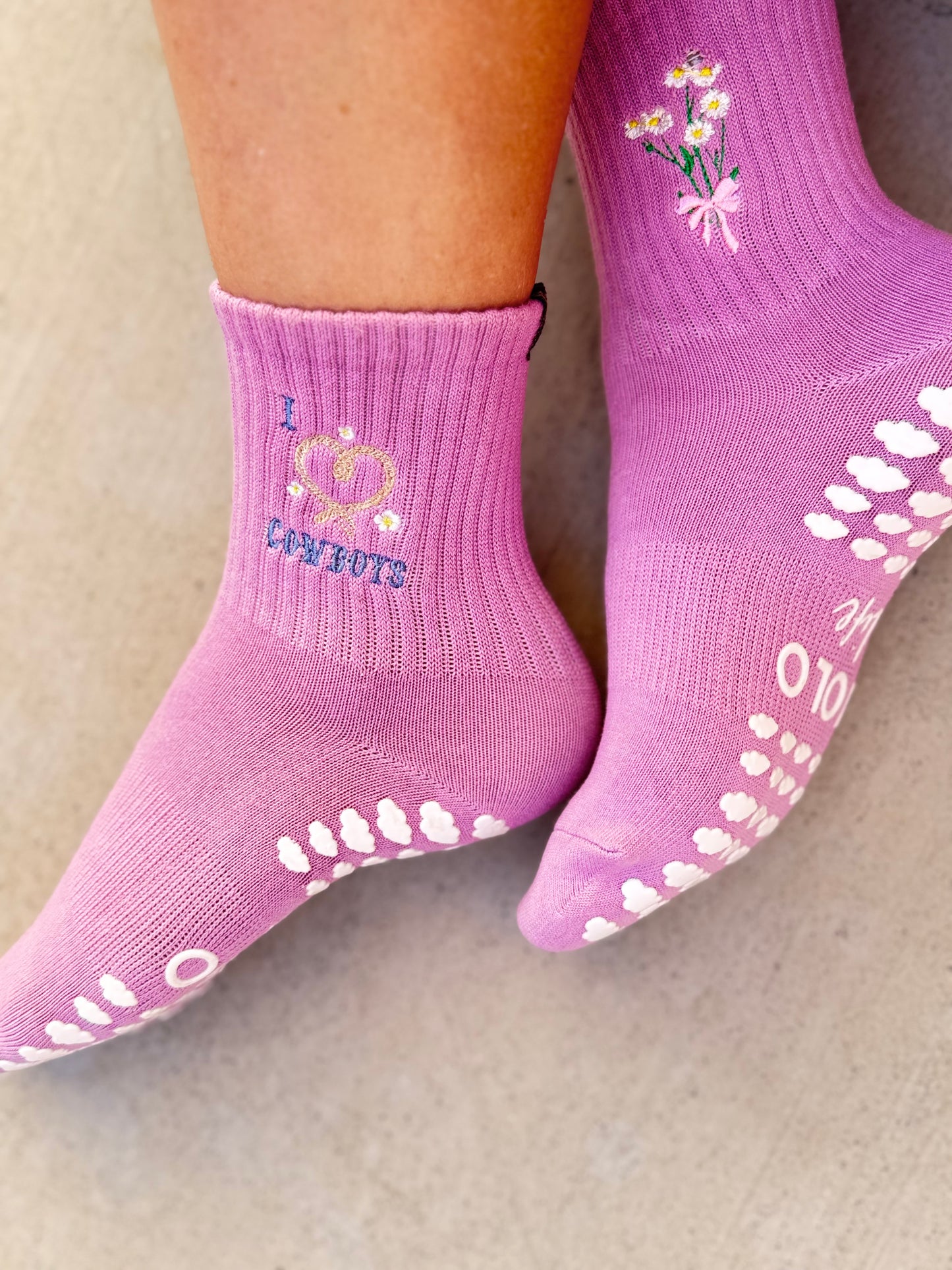 Cotton Candy Cowgirl Collection, crew grip socks