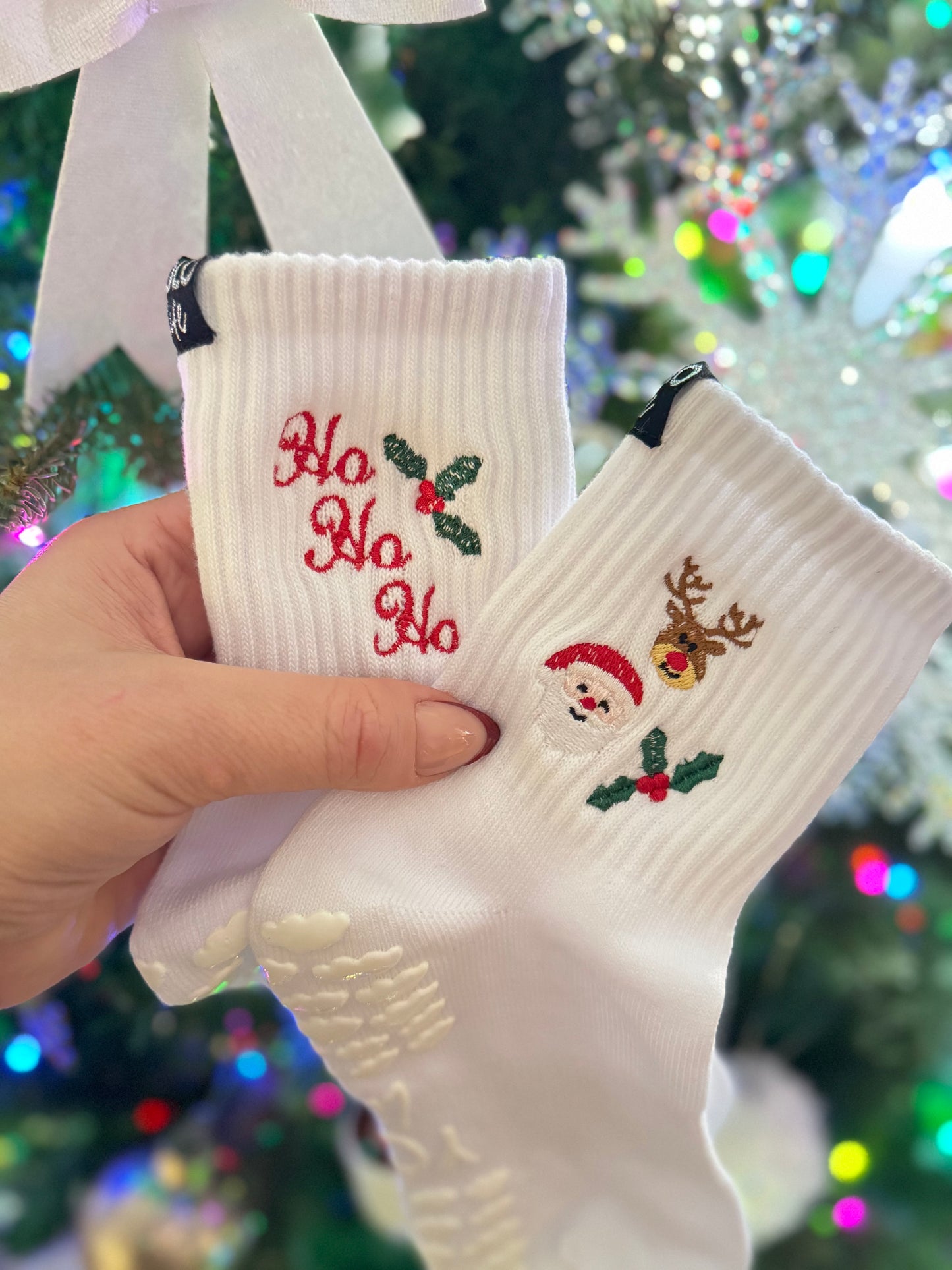 🎄 Holiday Pilates Grip Socks – Small-Batch Holiday Drop (2 Styles)
