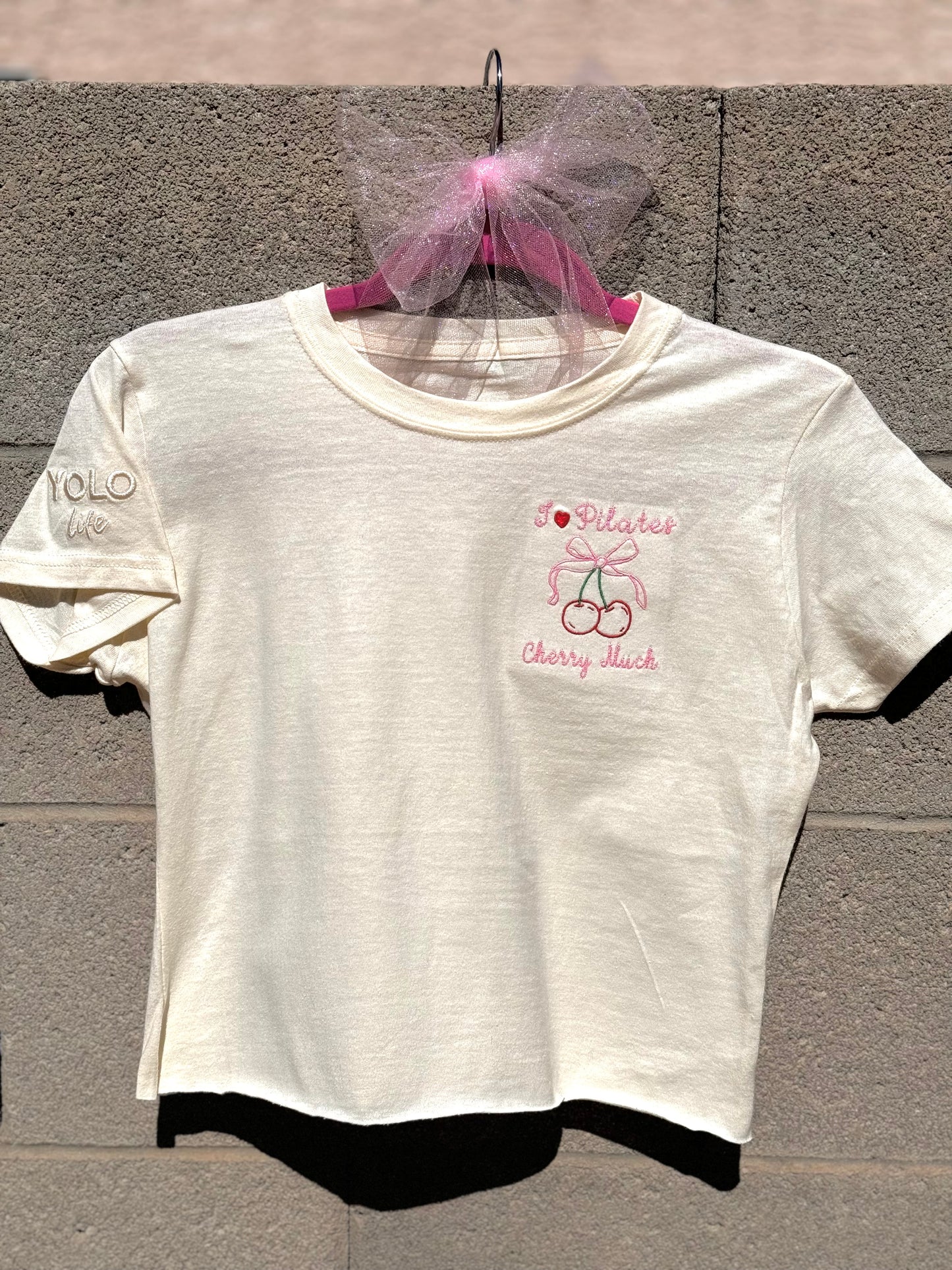 “ CHERRY 🍒 MUCH “ T-shirt  cropped