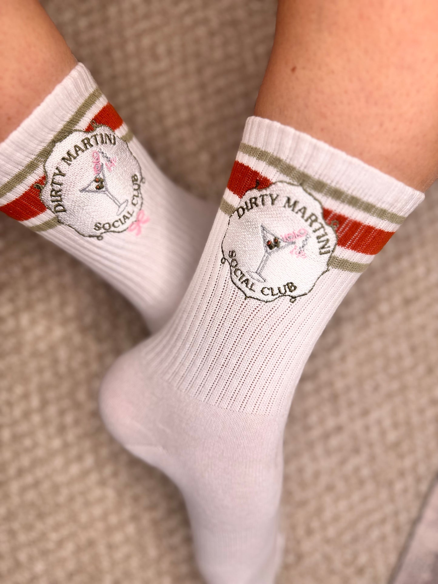 "DIRTY MARTINI SOCIAL CLUB" Pilates Grip socks