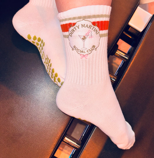 "DIRTY MARTINI SOCIAL CLUB" Pilates Grip socks