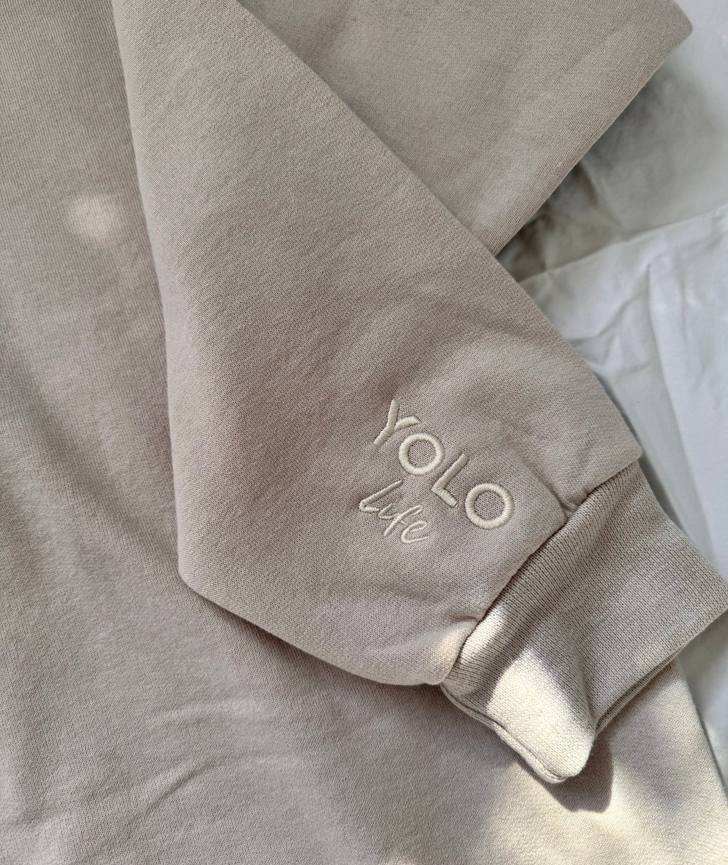 “PILATES PRINCESS” embroidered sweatshirt sand color