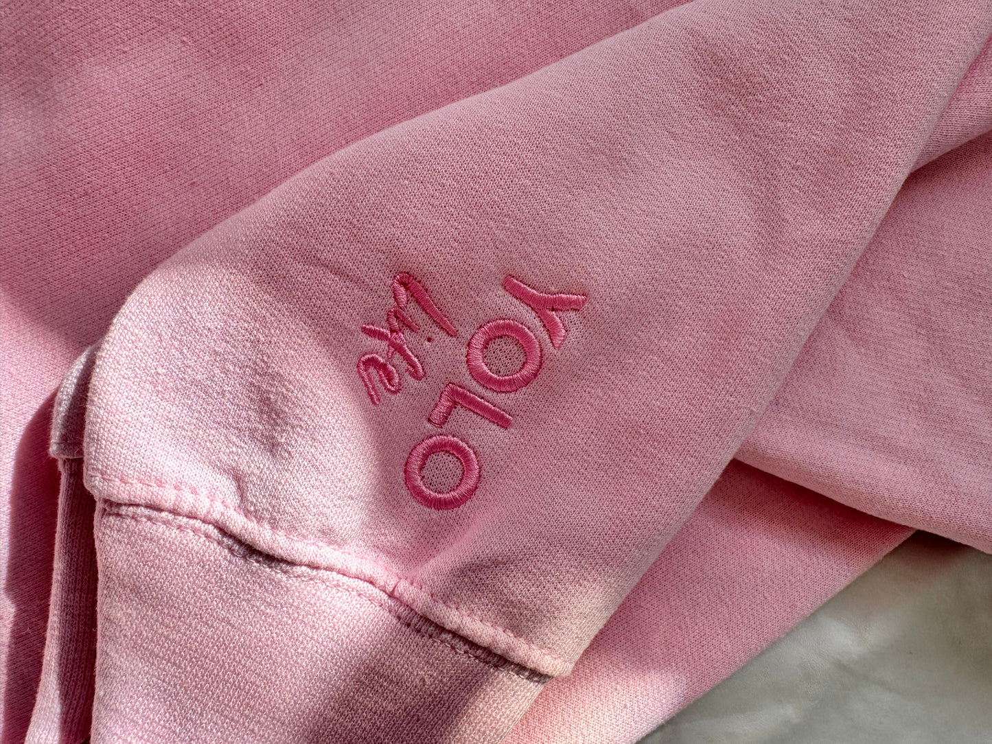 “PILATES PRINCESS” embroidered sweatshirt baby pink