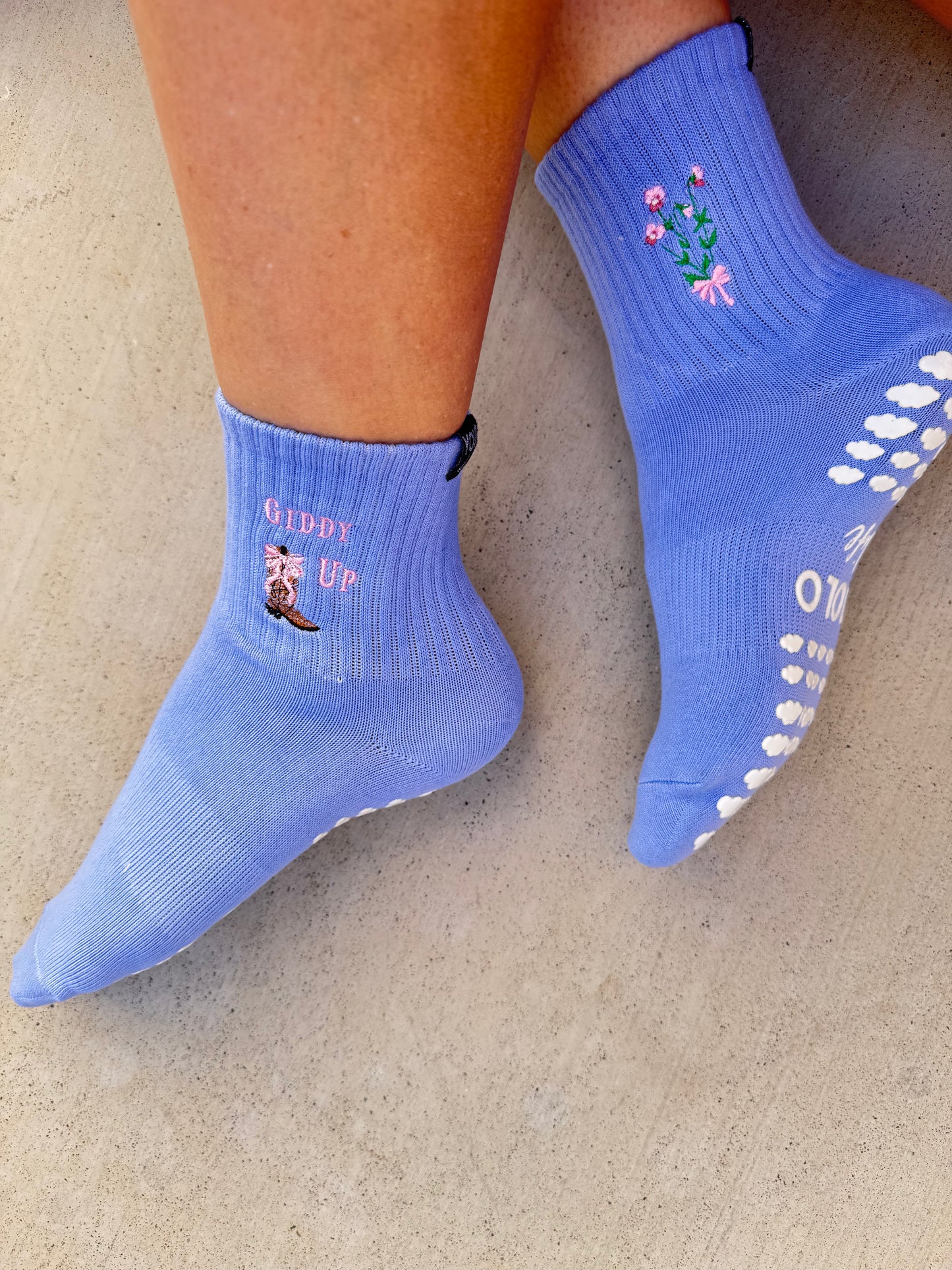 Cotton Candy Cowgirl Collection, crew grip socks