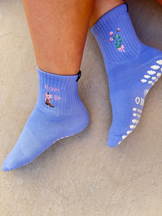 Cotton Candy Cowgirl Collection, crew grip socks