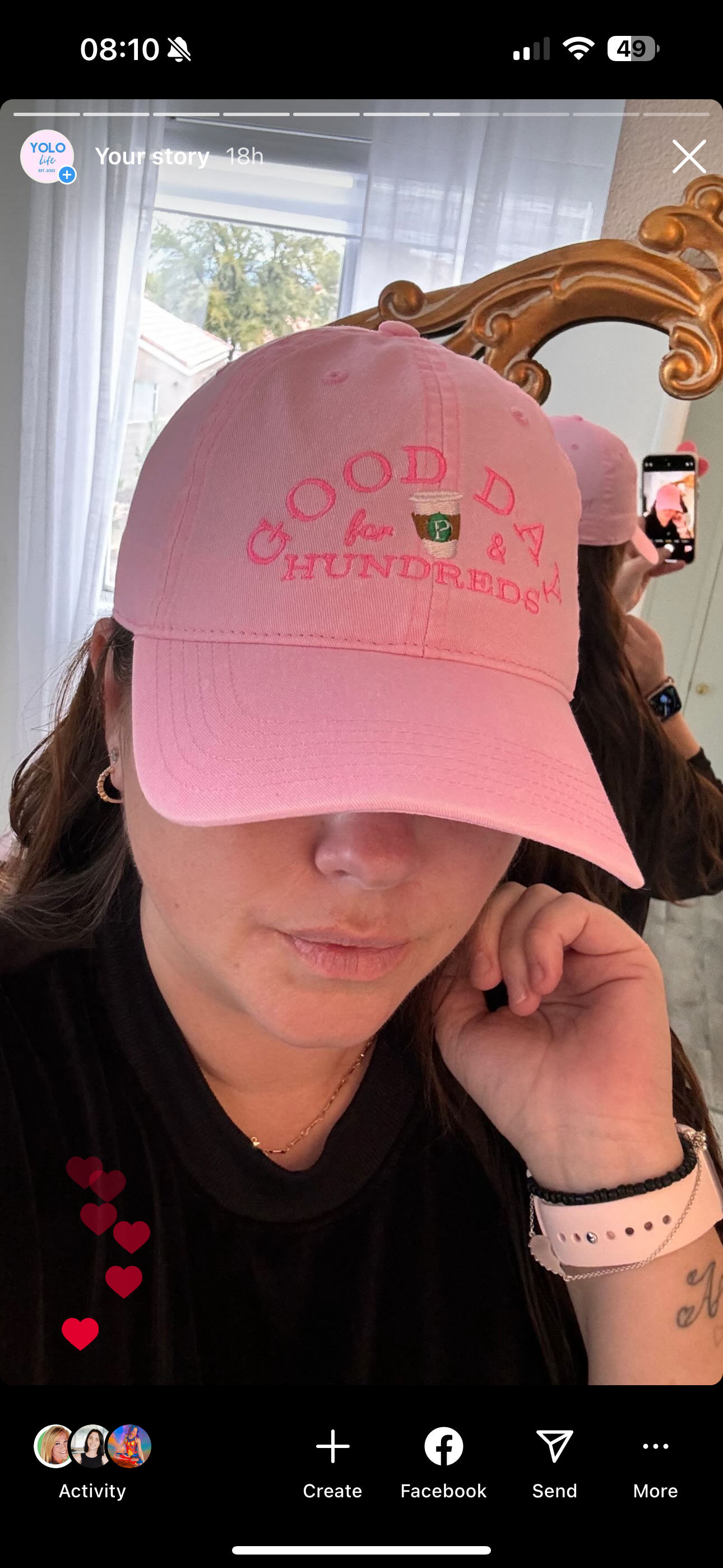 “GOOD DAY FOR COFFEE AND HUNDREDS” ☕️☀️🌿 dad hat 🧢