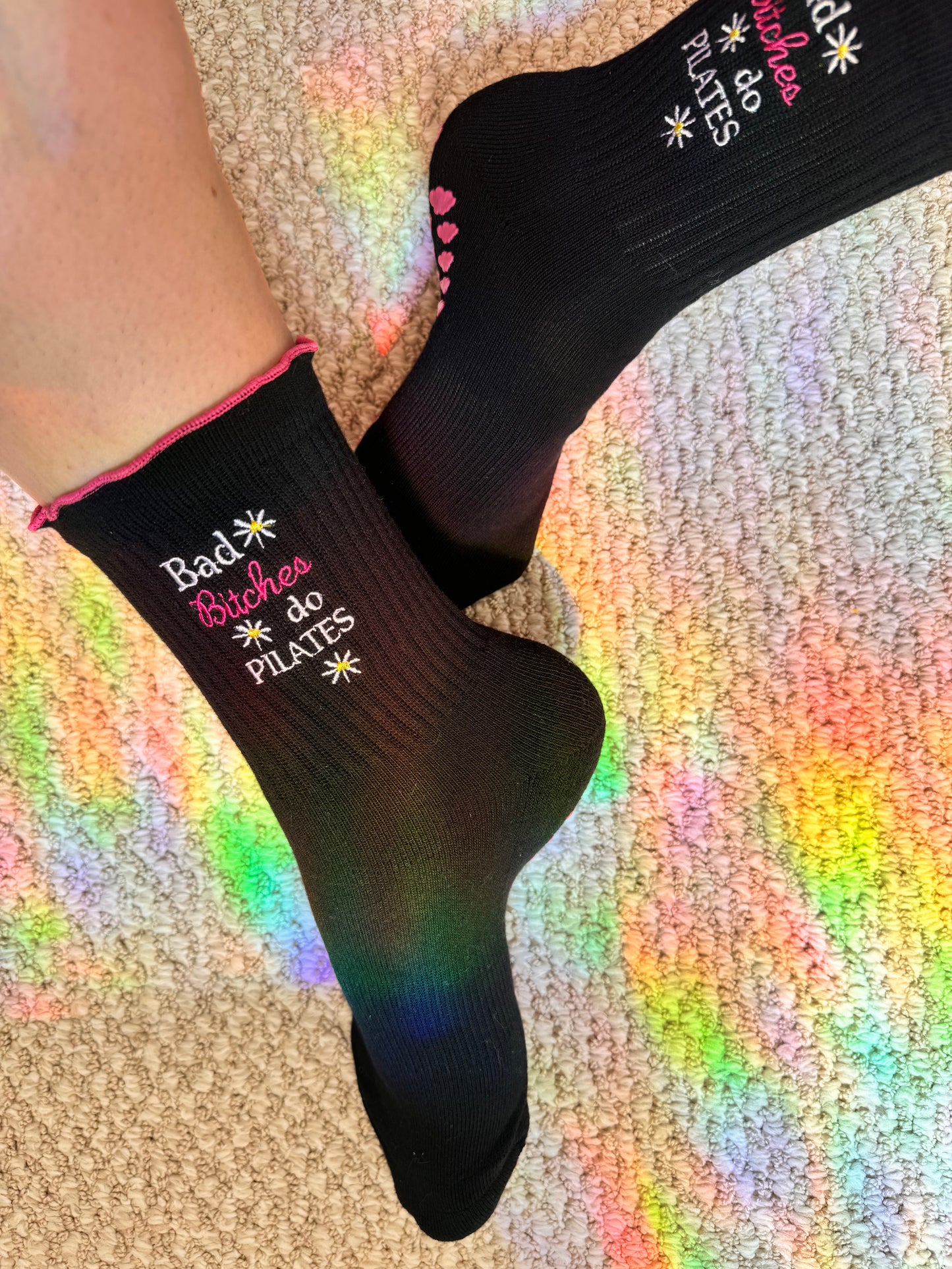 Bad "Babes"  tube Pilates grip socks